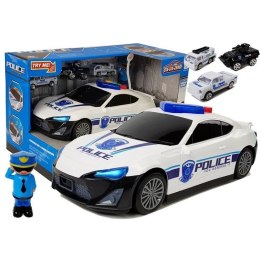 Samochód policyjny Schowek Garaż 2w1 Policjant Małe Autka Dźwięk Światła Lean (7537) Lean