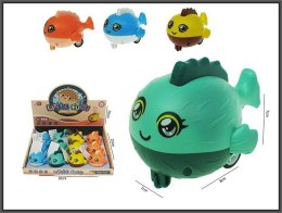 Zabawka nakręcana Ryba Fugu naciśnij i jedź 4-kolory Hipo (H13359) Hipo