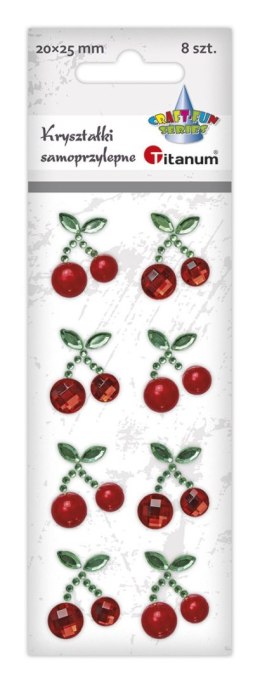 Kryształki Titanum Craft-Fun Series 8 szt cherry czerwono-zielony (23mH0301) Titanum