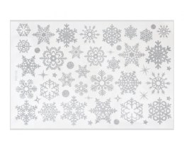 Naklejki świąteczne Śnieżynki, mix, brokatowe srebrne Godan (PF-NSBS) Godan