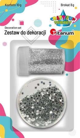 Zestaw brokat + konfetti Titanum Craft-Fun Series srebrny Titanum