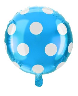 Balon foliowy Arpex kropki niebieski (BLF3737NIE-9416) Arpex