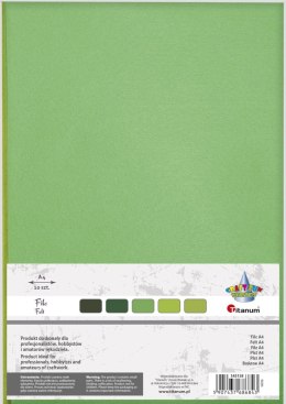 Filc Titanum Craft-Fun Series tonacja zielona kolor: mix 10 ark. [mm:] 210x297 (345158) Titanum
