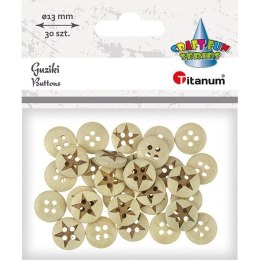 Guziki Titanum Craft-Fun Series 13mm naturalny 30 szt (WDY200) Titanum