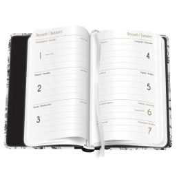 Kalendarz książkowy (terminarz) 5902277338112 Interdruk MAT+UV B6/192 B6 (BLACK&WHITE) Interdruk