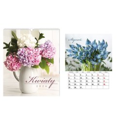 Kalendarz ścienny 5902277338013 Interdruk 335x400 wieloplanszowy 335mm x 400mm (Kwiaty) Interdruk