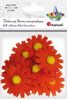 Ozdoba filcowa Titanum Craft-Fun Series kwiaty samoprzylepna (7534C) Titanum