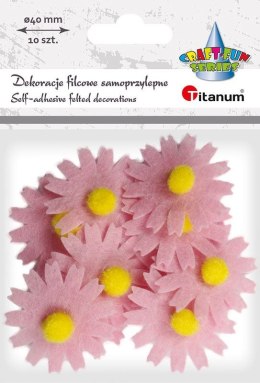 Ozdoba filcowa Titanum Craft-Fun Series kwiaty samoprzylepne (7534D) Titanum