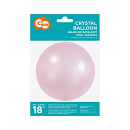 Balon gumowy Godan Aqua - kryształowy różowy 18cal (KR-18RO) Godan