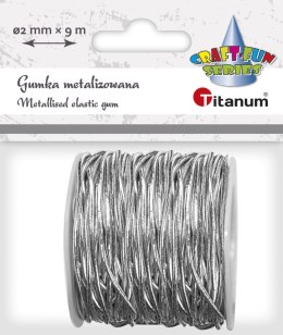 Sznurek Titanum Craft-Fun Series gumka srebrna 9m Titanum