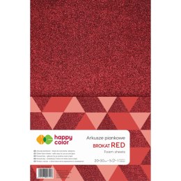 Arkusz piankowy Happy Color kolor: czerwony 5 ark. [mm:] 20x30 (HA 7132 2030-2) Happy Color