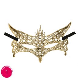 Maska koronkowa glamour złota Arpex (KM3355) Arpex