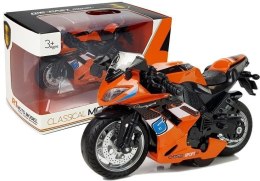 Motocykl z Napędem Frykcyjnym Dźwięki Motor 1:14 Pomarańczowy Lean (5960) Lean