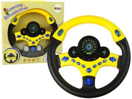 Zabawka interaktywna kierownica żółta, światła, dźwięk Lean (10115) Lean