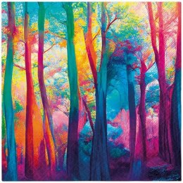 Serwetki Colorful Magic Forest mix nadruk bibuła [mm:] 330x330 Paw (SDL141700) Paw