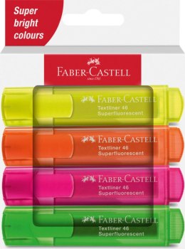 Zakreślacz Faber Castell 4 kol. neon, mix 1,0-5,0mm (254644 FC) Faber Castell