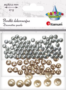 Perełki Titanum Craft-Fun Series srebrne, miedziane, kość słoniowa mix (5047) Titanum