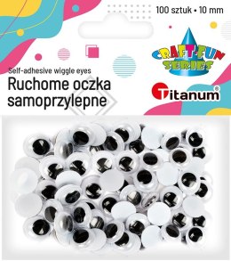 Oczka Titanum Craft-Fun Series samoprzylepne 10mm 100 szt Titanum