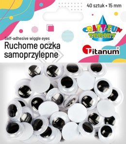 Oczka Titanum Craft-Fun Series samoprzylepne 15mm 40 szt Titanum
