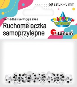 Oczy samoprzylepne Titanum Craft-Fun Series ruchome 5mm Titanum