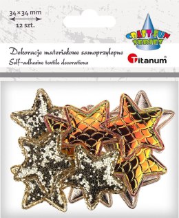 Ozdoba materiałowa Titanum Craft-Fun Series gwiazdki samoprzylepne (2324050-gold) Titanum