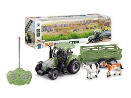 Traktor na radio, z przyczepą i zwierzętami, ładowarka USB Adar (581692) Adar