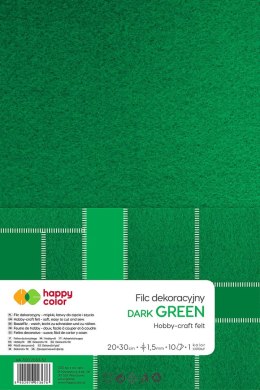 Filc Happy Color kolor: zielony ciemny 10 ark. [mm:] 200x300 (HA 7150 2030-52) Happy Color