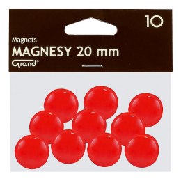 Magnes czerwony [mm:] 20 Grand (130-1688) 10 sztuk Grand
